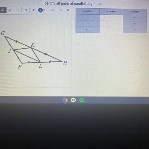 Identify all pairs of parallel segments.