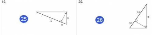 Need to find missing variables of these two seperate triangles. Answers should be simplified radica