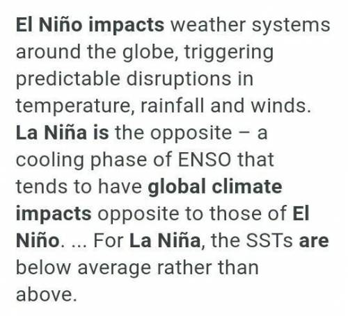 How does global warming affect el niño and la niña