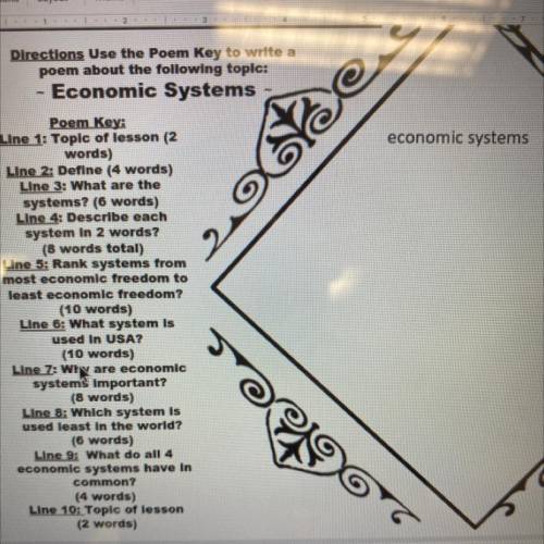A diamond poem for economy system