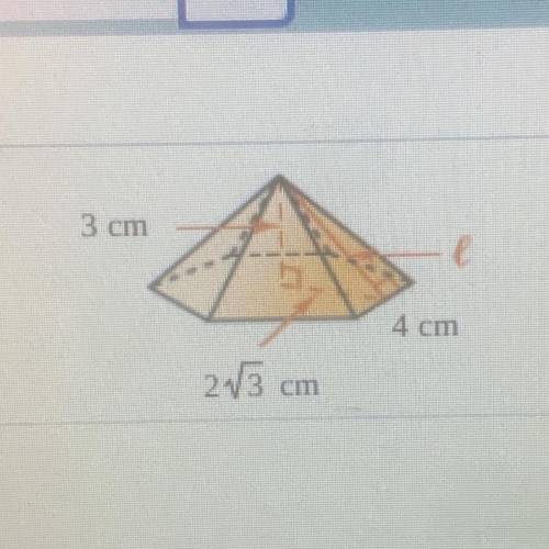 Find the lateral area of the hexagonal pyramid