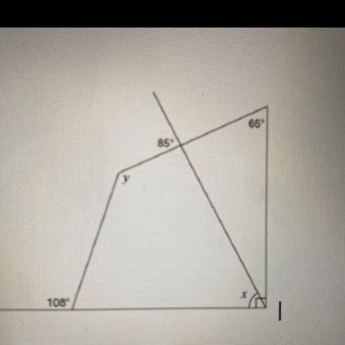 I’m meant to find the value of angle x and y. Please show working:)