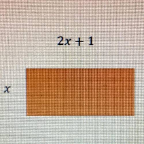 What is the area of the orange box?