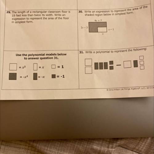 Can someone please help me with questions 29,30, and 31