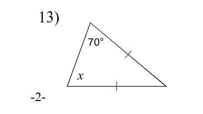 Find the value of x. Explain your answer