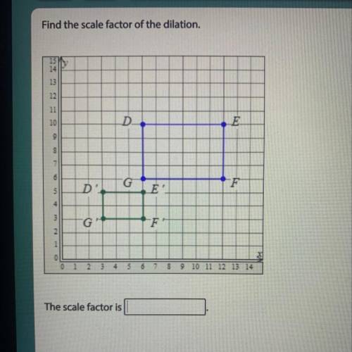 Find the scale factor of the dilation.
The scale factor is
