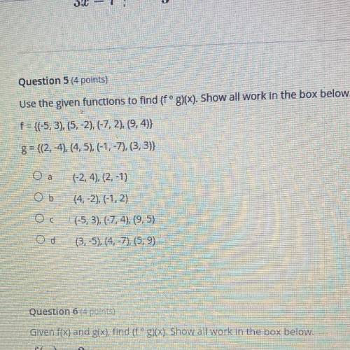 Math
I need help with number 5 everytime I try solving it it does not make sense