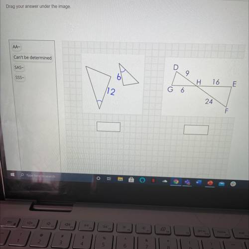 Mrs. Clark I asked Antoine to determine if the triangles are similar and why. Help Antoine determin