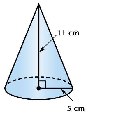 Find the volume of the cone. Round your answer to the nearest tenth if necessary. Use 3.14 for π.