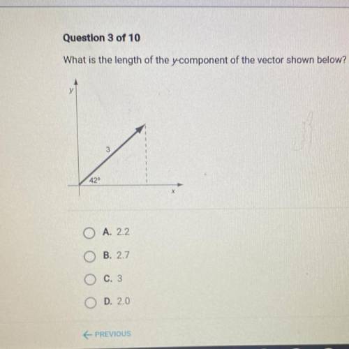 What is the length of the X component of the vector shown below￼