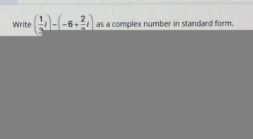 Write (picture) as a complex number in standard form​