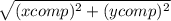 \sqrt{(xcomp)^2+(y comp)^2