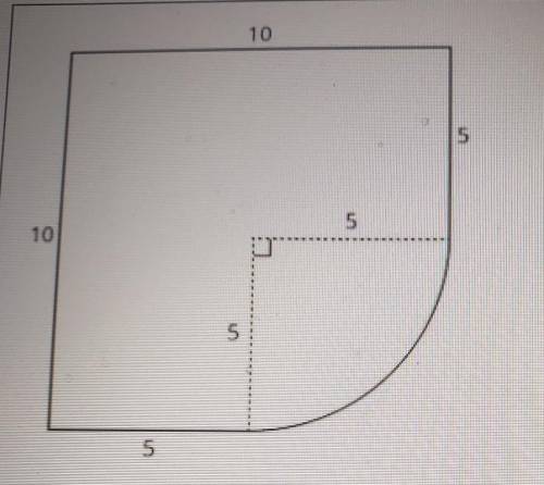 What is the area of this figure, to the nearest square unit? Show all work.​