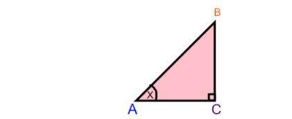 Using the right triangle below. What is the name for side AB?

A) Hypotenuse
B) Adjacent
C) Opposi