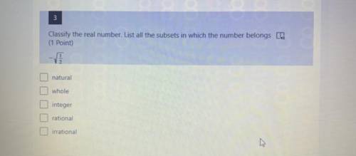 Classify the real number. List all the subsets in which the number belongs