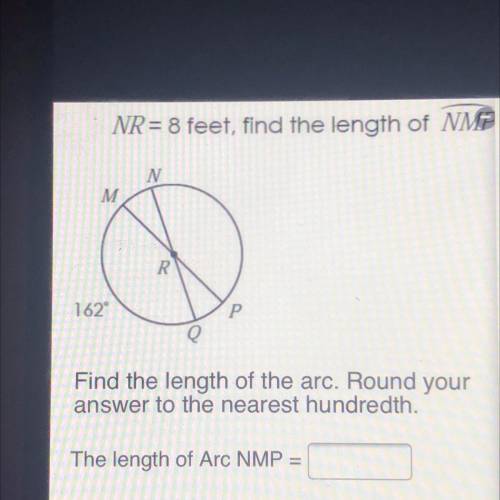 Find the length of the arc . Round your answer to the nearest hundredth
