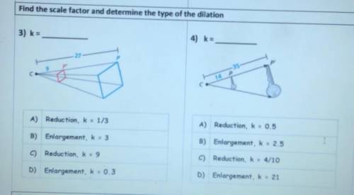 Find the scale factor and determine the type of the dilation.