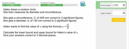 Helen draws a random circle 
she then measures it diameter