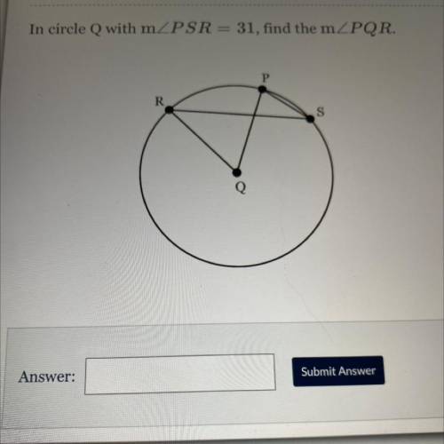 In circle Q with m
PLEASE I NEED HELP!!