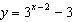 Which of the following exponential equations could be represented by the table below?

-3 -2 -1 0