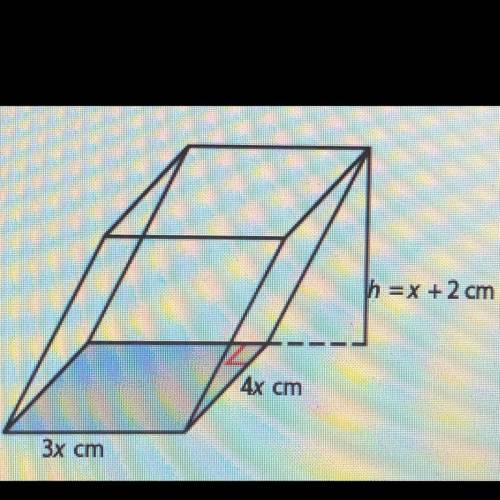 Find the volume of the oblique prism