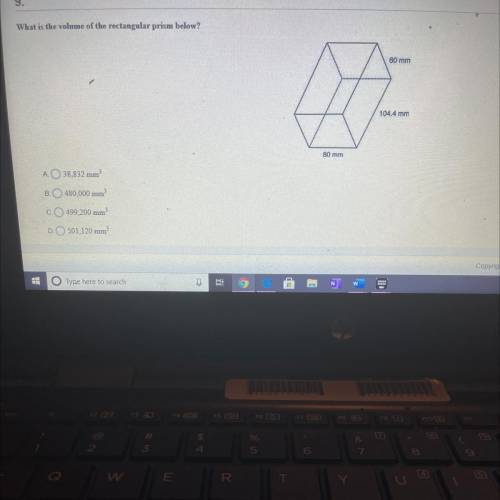 What is the volume of the rectangular prism below