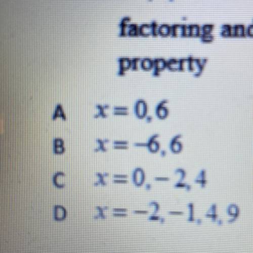 Find the zeros of the function

f(x)=3x^4-36x^3+108x^2 by
factoring and using the zero-product
pro