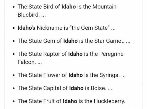 What are some interesting/fun facts about Idaho .??