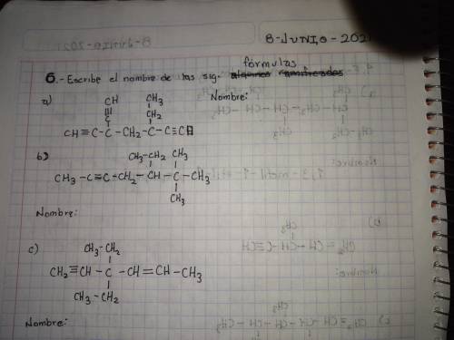 Me pueden ayudar diciéndome los nombres de estas fórmulas?