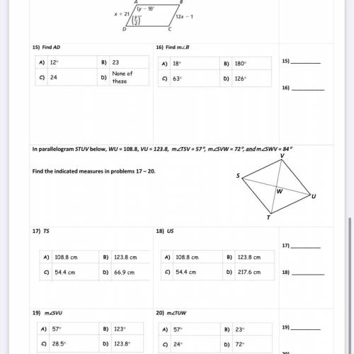 Need help finding the values of these questions ASAP