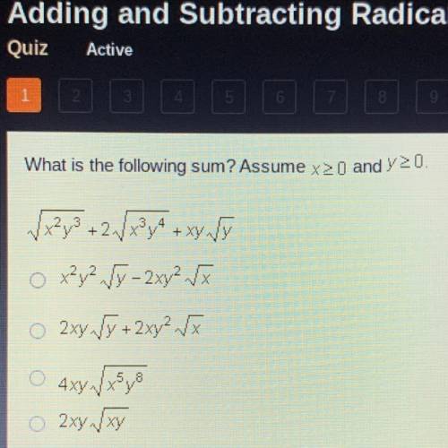 What is the following sum? Assume x>0 and y>0.