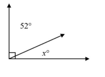 What is the measure of x?