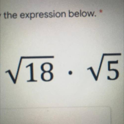 Simplify the expression below