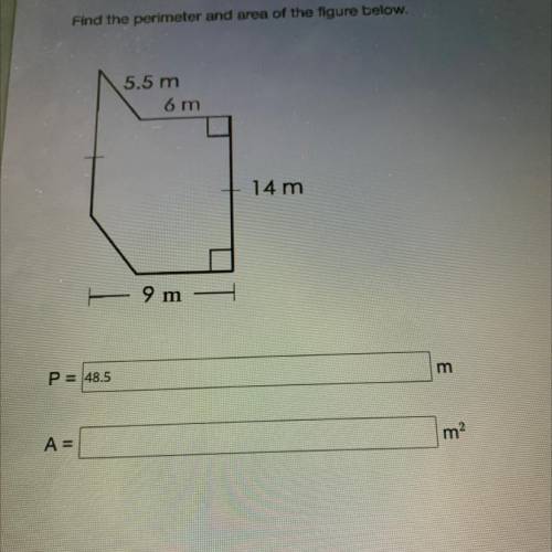 I need to find the area of the figure