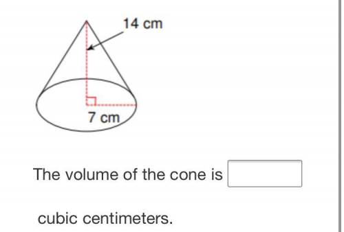 PLS HELP ASAP!

Find the volume of cone pictured below. Use 3.14 for π
.
Round your answer to the