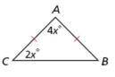 Find the measure of angle A (*find the value of x first!):