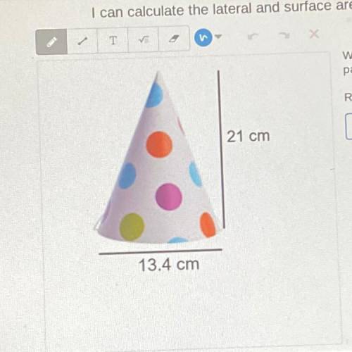 What is the amount of material needed to create this party hat?