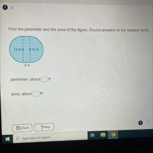 Find the perimeter and the area of the figure. Round answers to the nearest tenth.