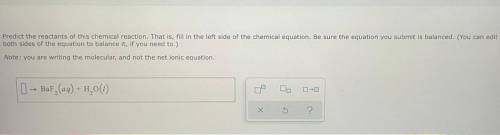 Predict the reactants of this chemical reaction. That is, fill in the left side of the chemical equ