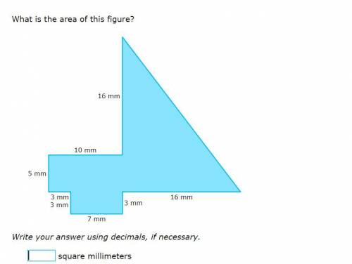 Please help thanks! Please put answer is square millimeters
