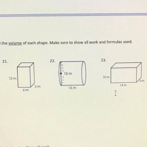Find the volume of each shape.