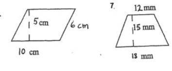What's the area of these two shapes please explain!