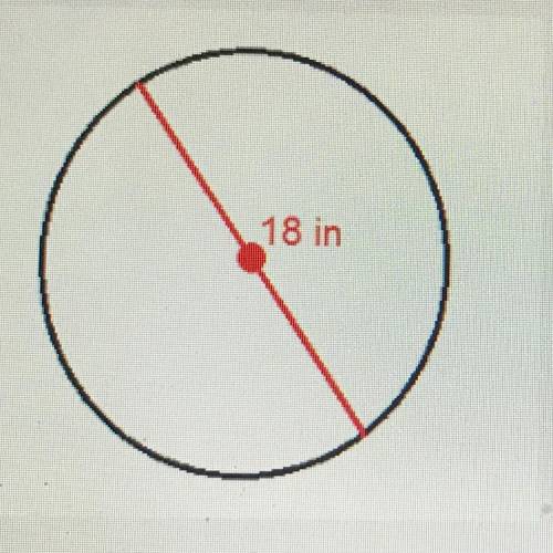 Calculate the area of the following Circle