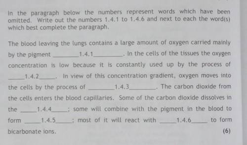 It's biology please help!!​