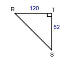 Using the diagram below, what is m< S to the nearest degree?

A) 64 degreesB) 26 degreesC) 67 d