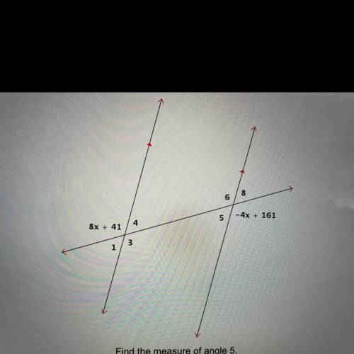Find the measure of angle 5
I WILL GIVE BRAINLIEST TO THE CORRECT ANSWER