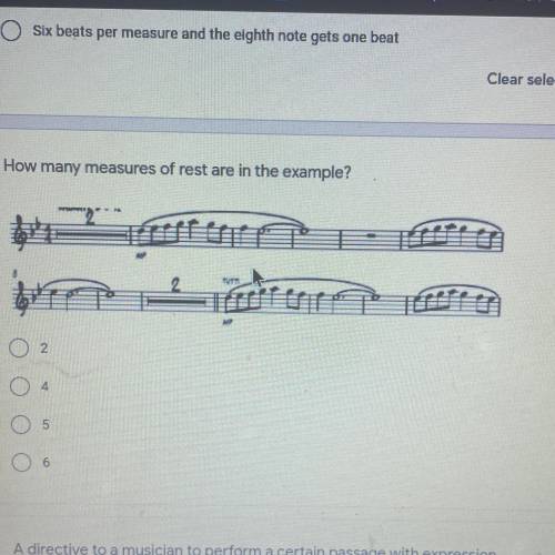 How many measures of rest are in the example?