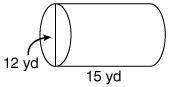 What is the volume of the following cylinder? Do not round your answer. (Use 3.14 for π.)

volume