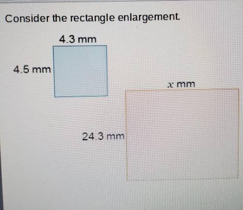 The perimeter of the original rectangle is ______

The side length of the enlarged rectangle is __