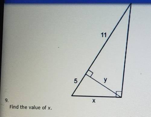 Find the value of x.​